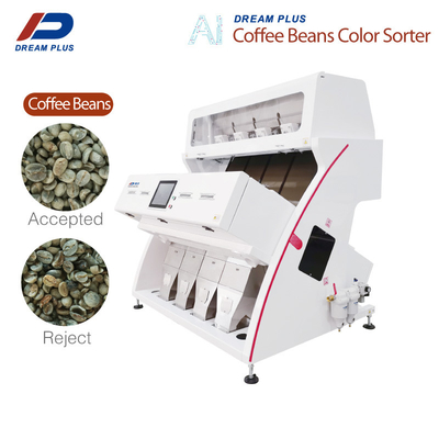 Máquina clasificadora de granos de café con cámara CCD RGB, 4 rampas