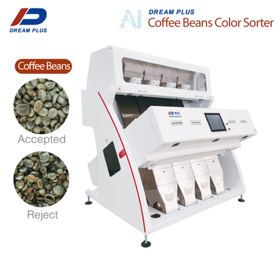 Máquina clasificadora de granos de café con cámara CCD RGB, 4 rampas