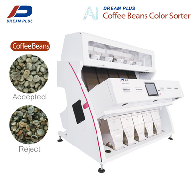 Máquina industrial del color del grano de café de 5 canales inclinados con la instalación fácil de la cámara del RGB