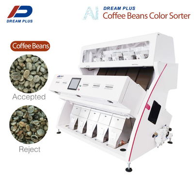 Máquina industrial del color del grano de café de 5 canales inclinados con la instalación fácil de la cámara del RGB