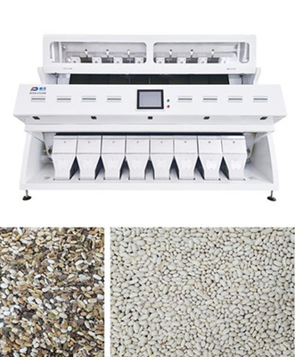 Cámara CCD blanca de Bean Grain Color Sorter With de la agricultura de 8 canales inclinados