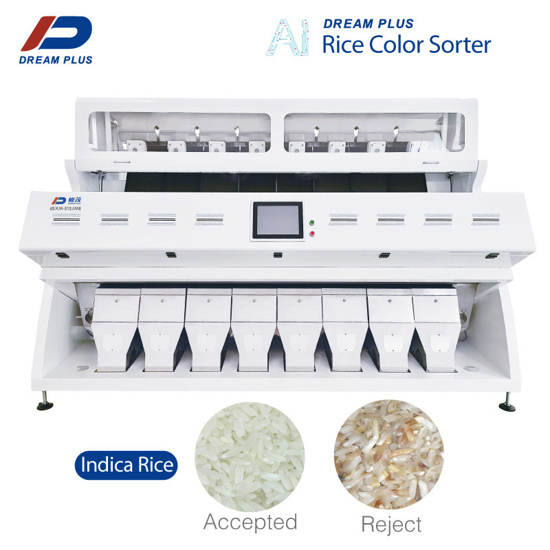 8 canales inclinados del clasificador 8 del color del arroz del CCD de Ton High Capacity
