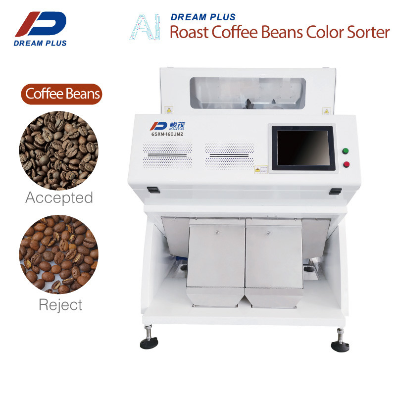 El café industrial Bean Color Sorter RGB 160 de 2 canales inclinados canaliza