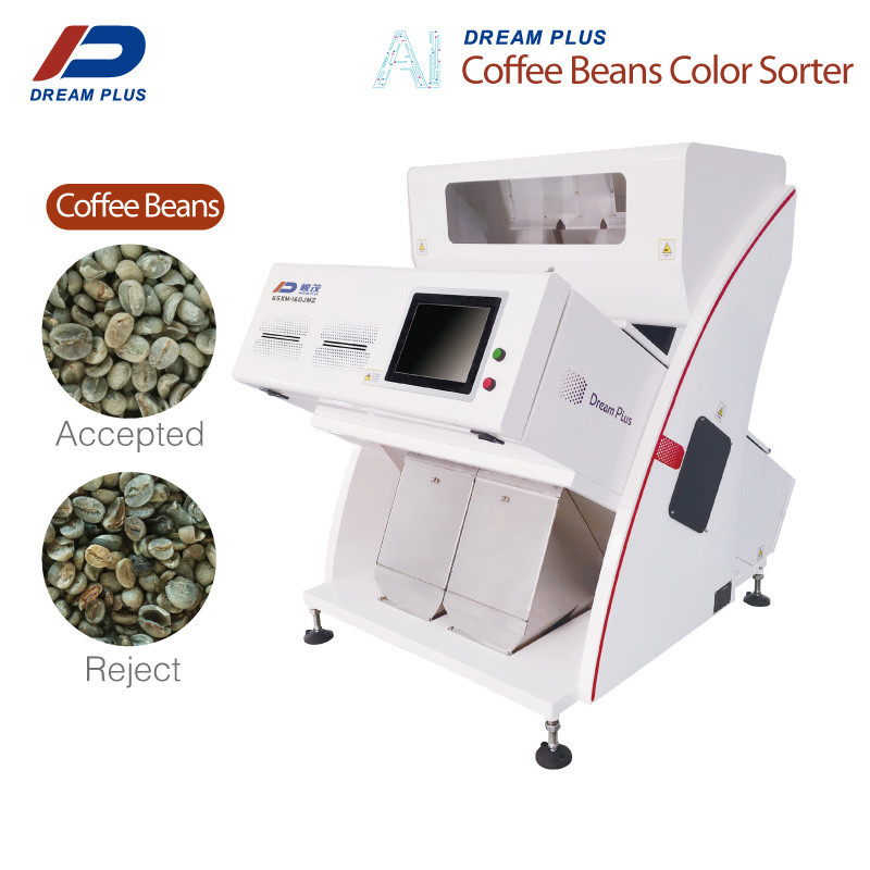 2 exactitud de Bean Color Sorter 99,9% del café de los canales inclinados