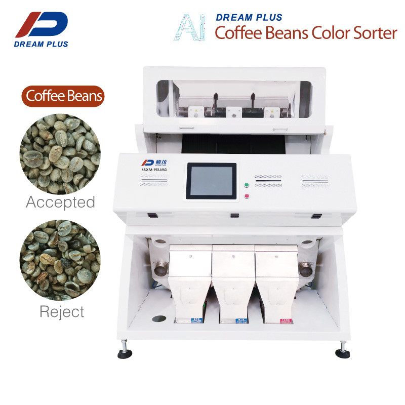 Exactitud de los canales de los canales inclinados 192 de Bean Sorting Machine 3 del café de la cámara del CCD RGB alta