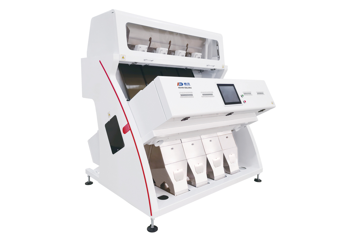 Máquina clasificadora de color CCD para agricultura 4 rampas inclinadas 256 canales
