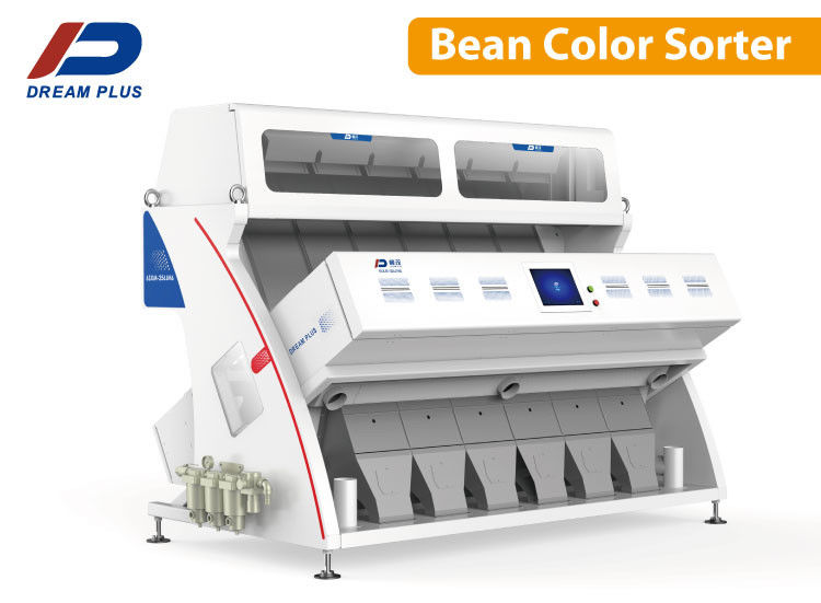 Soja Bean Color Sorter del negro del OEM 6 canales inclinados con la cámara del RGB