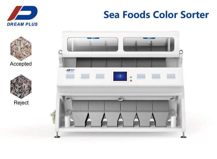 Máquina del clasificador del color del CCD de la captura de la imagen para los mariscos secados del camarón